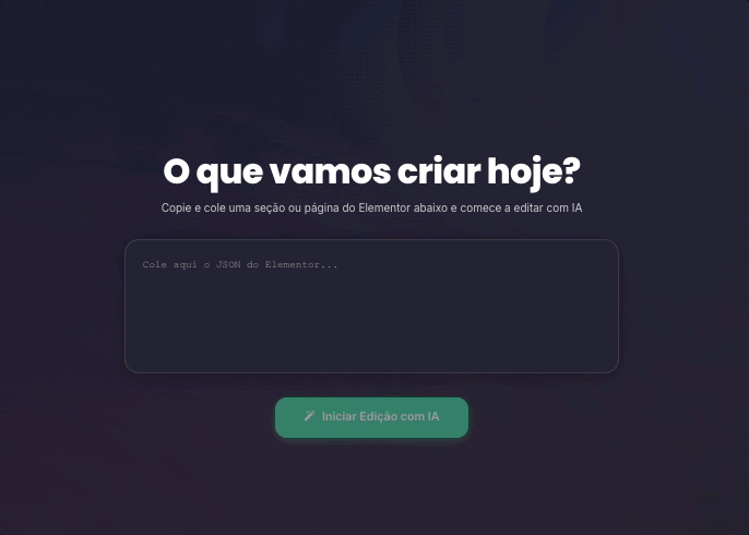 Cole o JSON de um template ou página